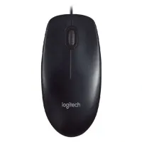 Logitech M90 Contoured Shape Wired USB Mouse (Black/Grey)